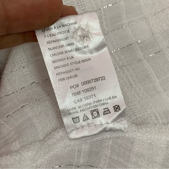 Anthropologie Isabella Sinclair Women's White Sleeveless Tilly Dress Size Large - Picture 15 of 15